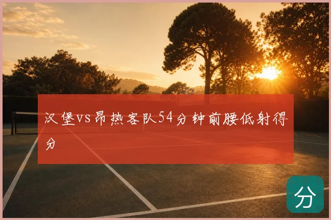 汉堡vs昂热客队54分钟前腰低射得分